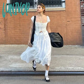 Lunivop Woman Skirt Chic Maxi Preppy Style Pleated Korean A-Line Elegant Romantic Sweet All-Match